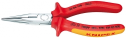 Půlkulaté kleště s břity pro radiotechniku chromované VDE ,160mm Knipex 2506160 
