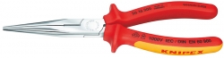 Půlkulaté kleště s břity chromované VDE ,200mm Knipex 2616200 