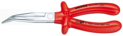 Půlkulaté kleště s břity chromované zahnuté 40° VDE izolované,200mm Knipex 2627200 