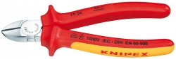 Boční štípací kleště chromované VDE 160mm   Knipex 7006160 