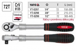 Gola ráčna Yato teleskopická 1/2&quot;  YT0299 