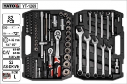 Gola sada  YATO  82 dílů kombinovaná 1/4&quot; a 1/2&quot;  YT1269 