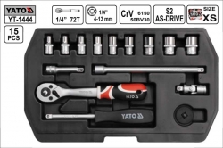 Gola sada  YATO  15 dílů 1/4&quot;  YT1444 