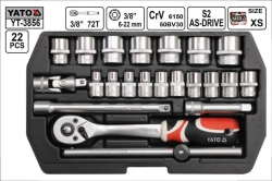 Gola sada  YATO  22 dílů 3/8&quot;  YT3856 