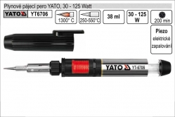 Plynová pájka  30-125W piezoelektrické zapalování   YATO YT6706  