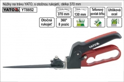 Nůžky na trávu YATO 310mm s polohovatelnou rukojetí  YT8852 