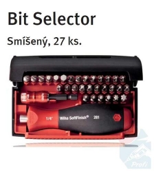 Sada bitů Wiha Collector 34686 softfinish 1/4&quot; , 30 ks bitů, nástavec  - sada 32-dílná 