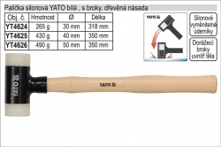 Palička silonová 430g s broky YATO s dřevěnou násadou 