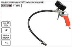 Pistole s manometrem YATO na hustění pneumatik 