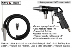 Pistole pískovací se sací hadicí YATO YT2375 