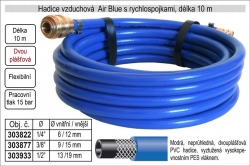 Hadice vzduchová Air Blue 1/4" délka 10m s rychlospojkami 