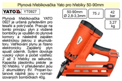 Hřebíkovačka plynová pro hřebíky délky 50-90mm YATO YT0927 