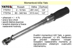 Momentový klíč ohybový 60 - 340 Nm 1/2" Yato YT0754 