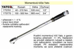 Momentový klíč  100 - 500 Nm 3/4" Yato YT0770 