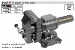 Svěrák YATO multifunkční 125mm, otočný o 360° 