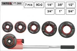 Sada na řezání trubkového závitu  instalatérská  1/4"-5/4" YATO 