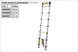 Žebřík Alu teleskopický 3,2m 