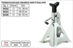 Podstavec pod auto s automatickou aretací 6 tun stavitelné 385-600mm 