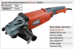 Bruska úhlová Extol Premium 230mm 2050W 