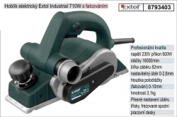 Hoblík elektrický Extol Industrial 710W 82mm s falcováním 