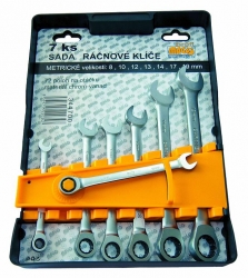 Klíče ráčnové sada 7 kusů očkoploché 8-19mm MAGG 