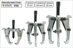 Stahováky sada 3 kusy rozměr 75-100-150mm 