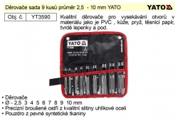 Děrovače sada 9 kusů YATO YT3590 
