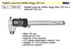 Posuvné měřítko digitální 150 mm - ABS plast kufřík 