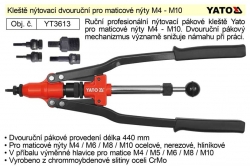 Kleště nýtovací na maticové nýty M4-M10 YATO YT-3613 