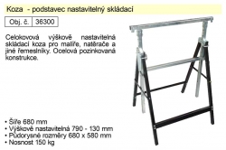 Koza - podstavec nastavitelný skládací 