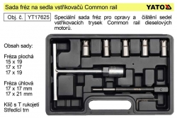 Sada fréz na sedla vstřikovačů Common rail YATO YT17625 