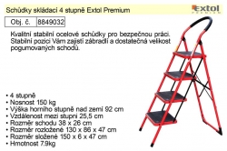 Schůdky skládací 4 stupně Extol Premium 