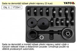 Sada na demontáž ložisek přední nápravy 23 kusů Yato YT2541 