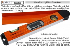 Vodováha s digitáním úhloměrem 0-220° Extol Premium 