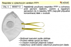 Respirátor s výdechovým ventilem FFP1 