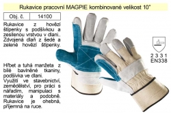 Pracovní rukavice kombinované Magpie vel. 10" 