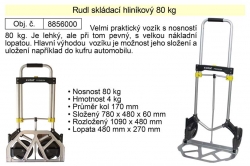 Rudlík skládací hliníkový nosnost 80 kg 