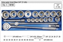 Gola sada Vorel 21 dílů 3/4" 