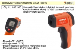 Bezdotykový digitální teploměr -32 až +380°C 