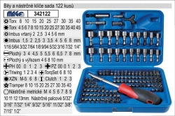 Bity a nástrčné ořechy sada 122 kusů 