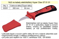 Nůž na kabely elektrikářský VDE Hyper Claw 07 01 01 