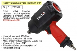 Pneumatický rázový utahovák Yato 1630 Nm 3/4" 