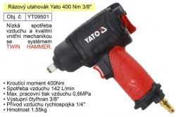 Pneumatický rázový utahovák Yato 400 Nm 3/8" 