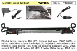 Montážní lampa 120 LED na kapotu aku 