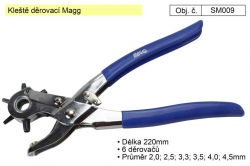 Děrovací kleště Magg na kůži, textil a plast 