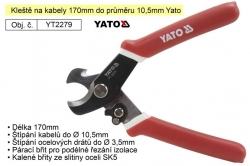 Kleště na kabely 170mm do průměru 10,5mm Yato YT2279 