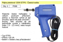 Pájka pistolová 125W ETP5 - Česká kvalita 
