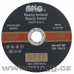 Řezné kot. na nerez 125x1,0x22,2mm 