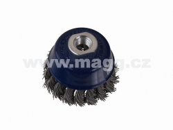 Kartáč hrnkový 80, copánkový SS 0,50, závit M14x2 - NEREZ 