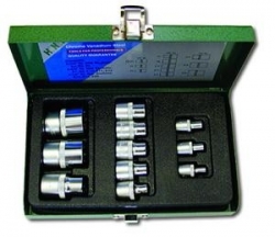 HONITON - sada hlavic 1/4“,3/8“ a 1/2“ - TORX E4-E20 vnitřní 10 dílů  